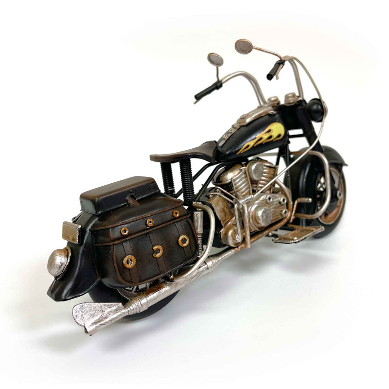 Moto avec sac de selle Dorcas, Noir