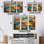 Boho Earth Element Stones Mosaic II - Boho mosaïque murale, art mural-626700544-626700547