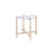Clear Glass Top With Champagne Finish End Table