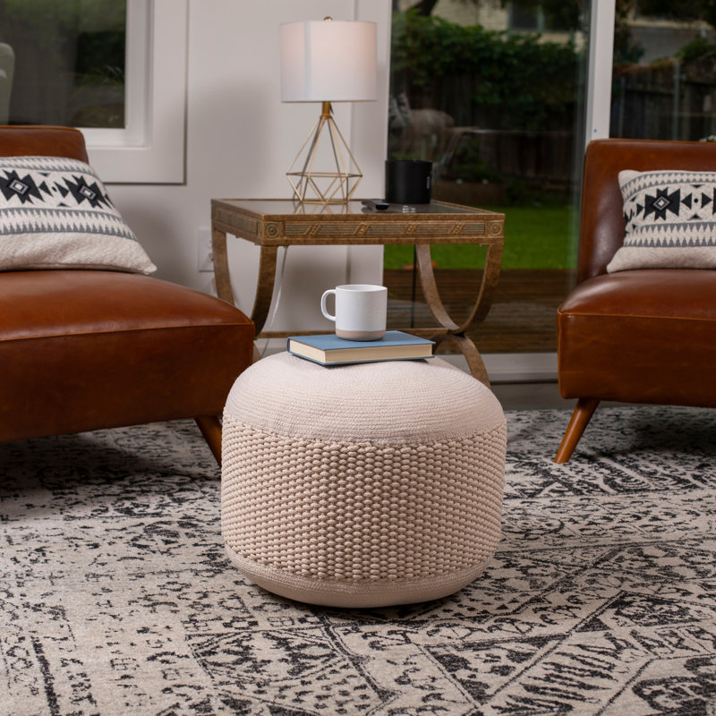 Repose-pieds BirdRock Home, Mélange de coton brun clair