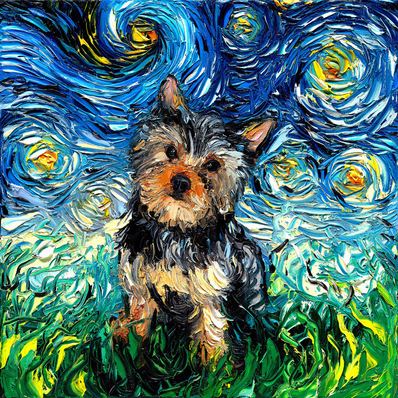 Ensembles de housses de couette DiaNoche en microfibre par Aja Ann - Yorkie, Housse de couette très grand et 2 très grandes t
