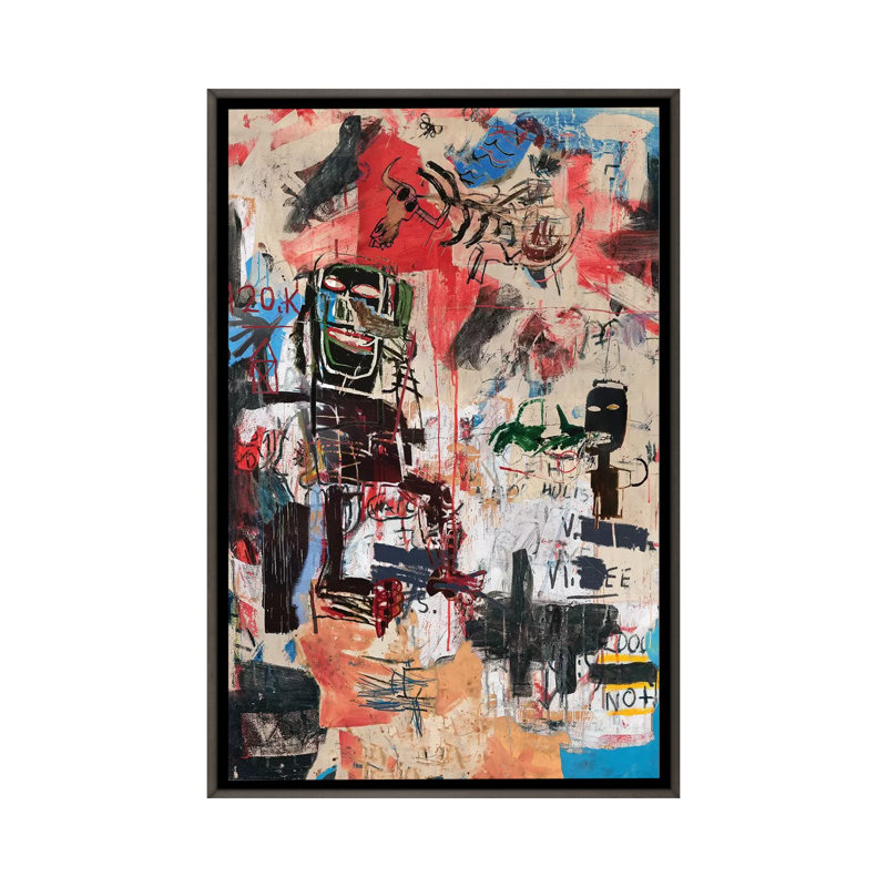«Crazy Crazy» par PinkPankPunk - reproduction d'art, H 48 po x l 32 po x P 1,5 po, Toile encadrée de bois rustique foncé