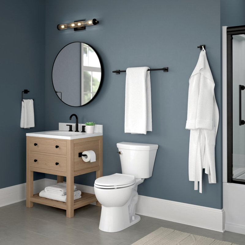 Maxted Wall Mounted Towel Hook, Matte Black