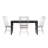 Blum 60" Black Finish Dining Set - 5-Piece, Black Dining Table And High Back Windsor Dining Chairs-1533423191