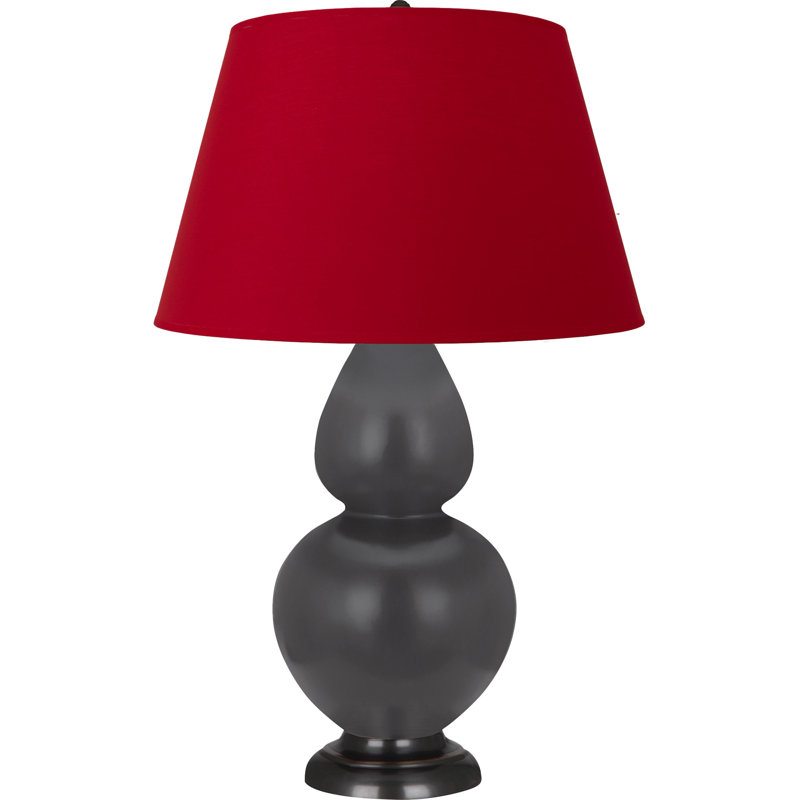 Double Gourd Lamp, Navy/Gray, Navy/Antique Silver