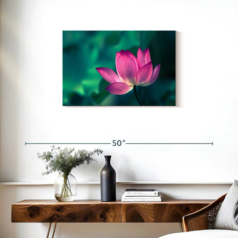 Harnek charmant lotus rose, H 20 po x l 30 po