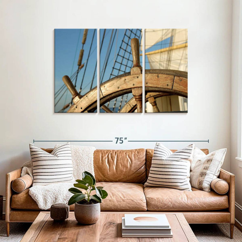 Mehar Sailing Ship Helm, 36" H x 57" W