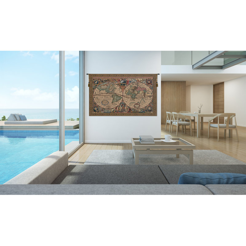Loom Woven Cotton Blend Wall Hanging, 22" H x 33" W