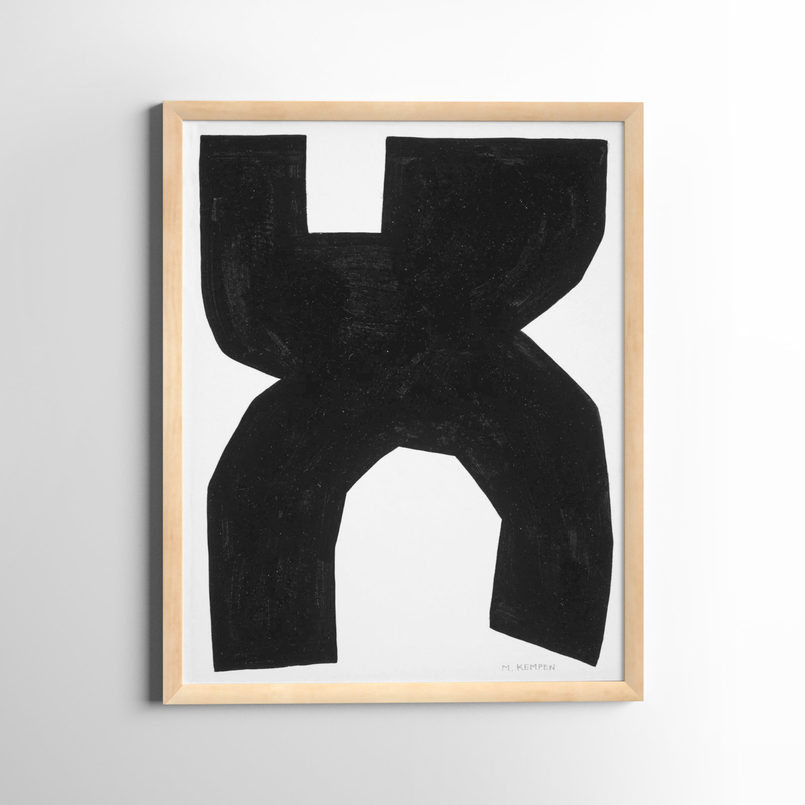 Module On White 1 by Michael Kempen, 38" H x 30" W x 1.25" D, Brown