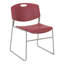 Chaise empilable en plastique robuste avec dossier profilé-50072356-50072355