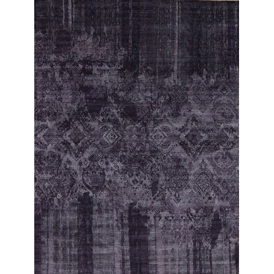Avant-Garde Hand Knotted Area Rug in Blue/Berry