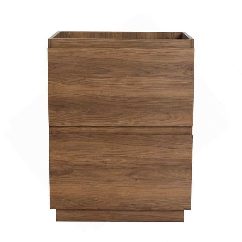 Meuble-lavabo de salle de bain 24 po sans lavabo supérieur, Brun
