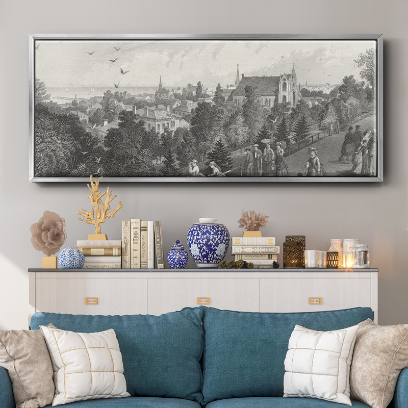 City of Cleveland - toile encadrée, H 24 po x l 60 po
