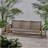 Outdoor Acacia Wood Wicker 3 Seater Sofa, Patio Furniture Conversation Set For Backyard-373574778