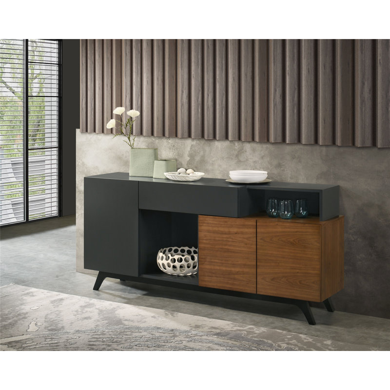 Destin 2-Tone Server With Storage In Walnut
