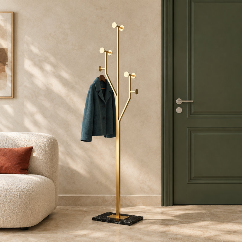 Steel Freestanding 8 - Hook, Gold