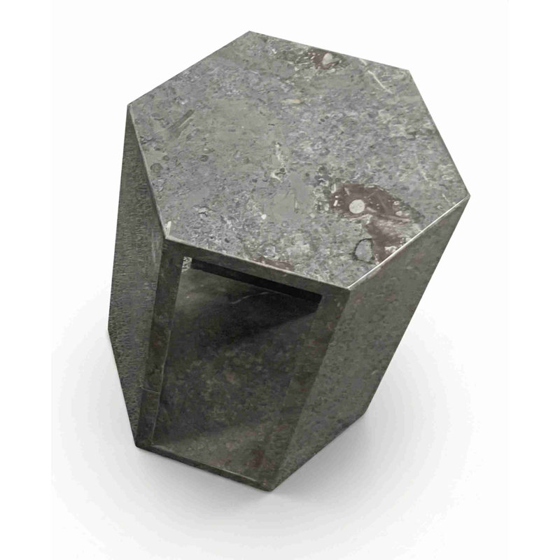 Table d'appoint en marbre naturel, Gris foncé