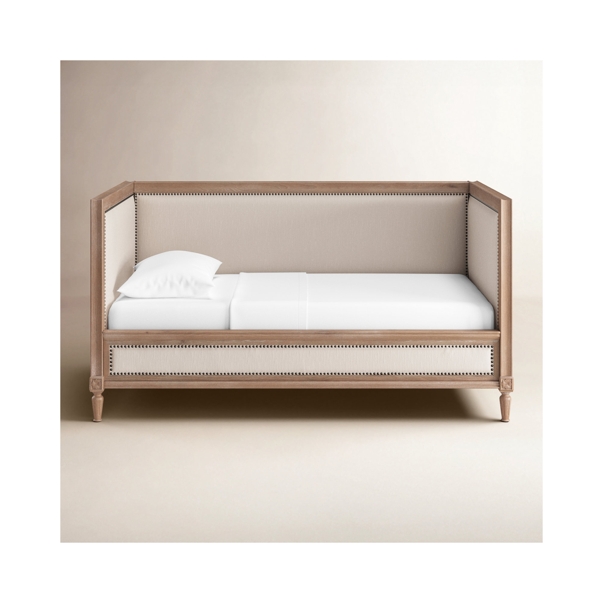 Daybed - Twin, Cream/Salvage Oak