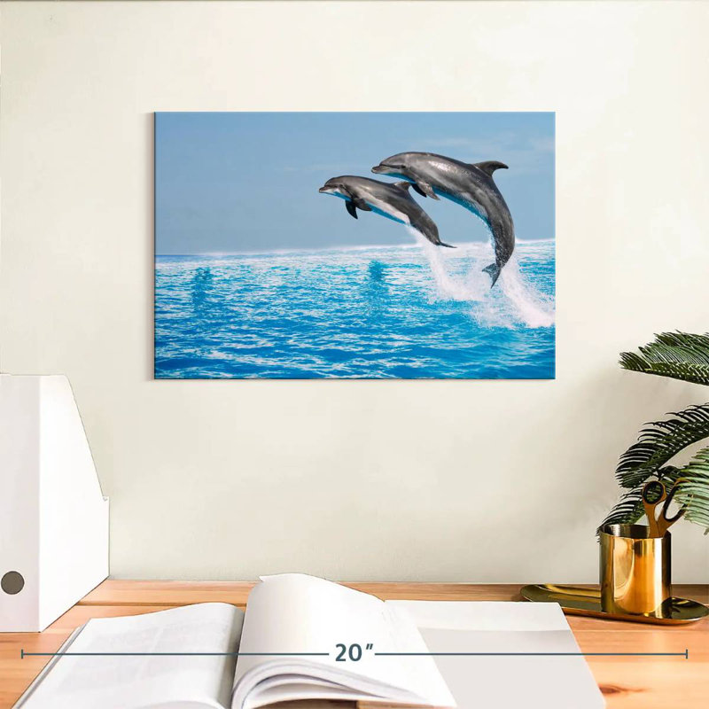 Brampt Two Leaping Dolphins, 8" H x 12" W