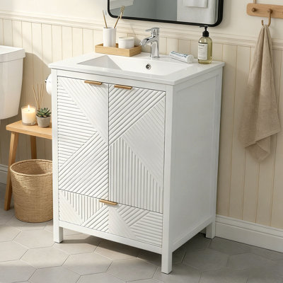 24 Inches Bathroom Vanity with Sink Combo