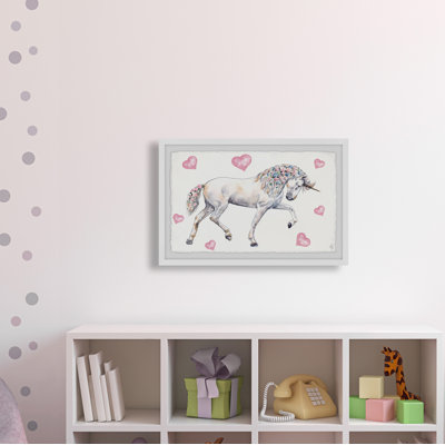 Crossville Crossville Floral-Haired Unicorn - Single Picture Frame Print