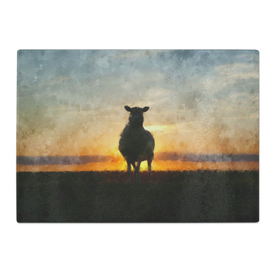 Sunset and Sheep Chopping Board