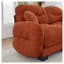 Ensemble de canapé modulaire en chenille plissée avec repose-pieds - Canapé modulaire ergonomique en forme de L avec coussins ronds, orange