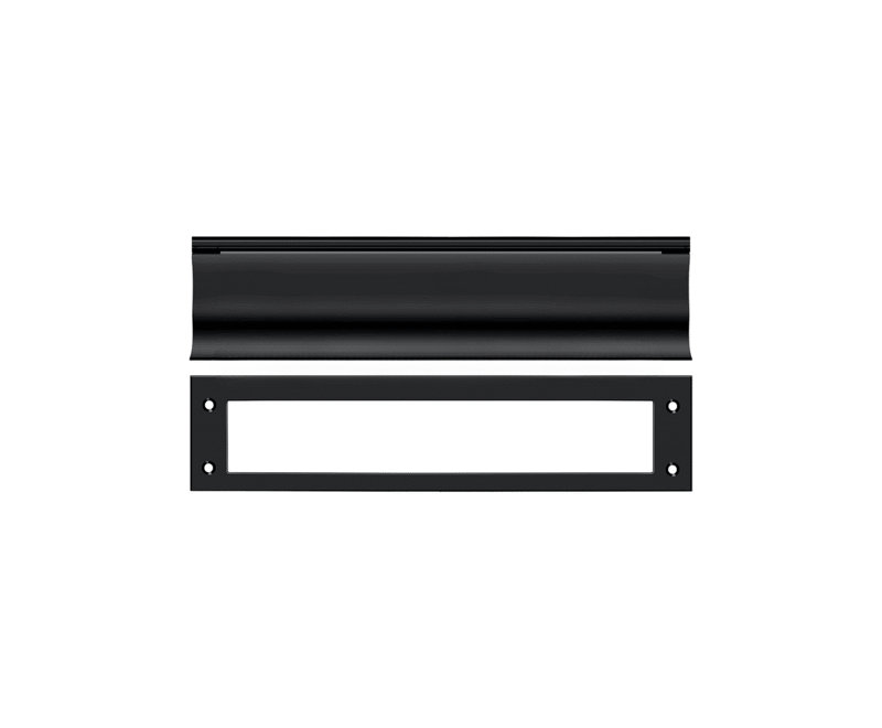 13" x 3" Brass Mail Slot, Black