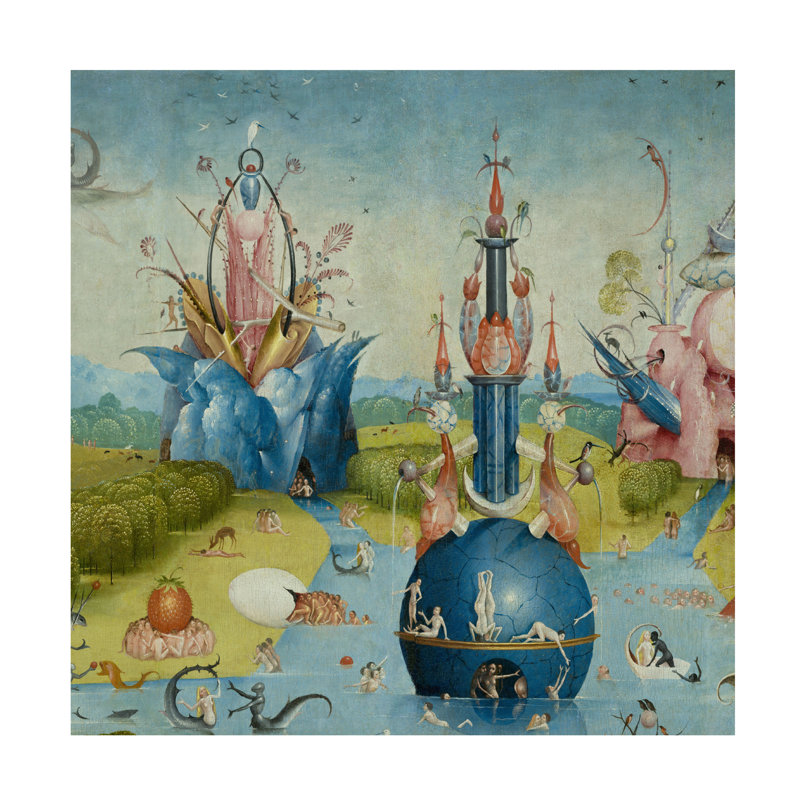 «Hieronyme», Le jardin des délices, 1490-1500, art sur toile, H 14 po x l 14 po