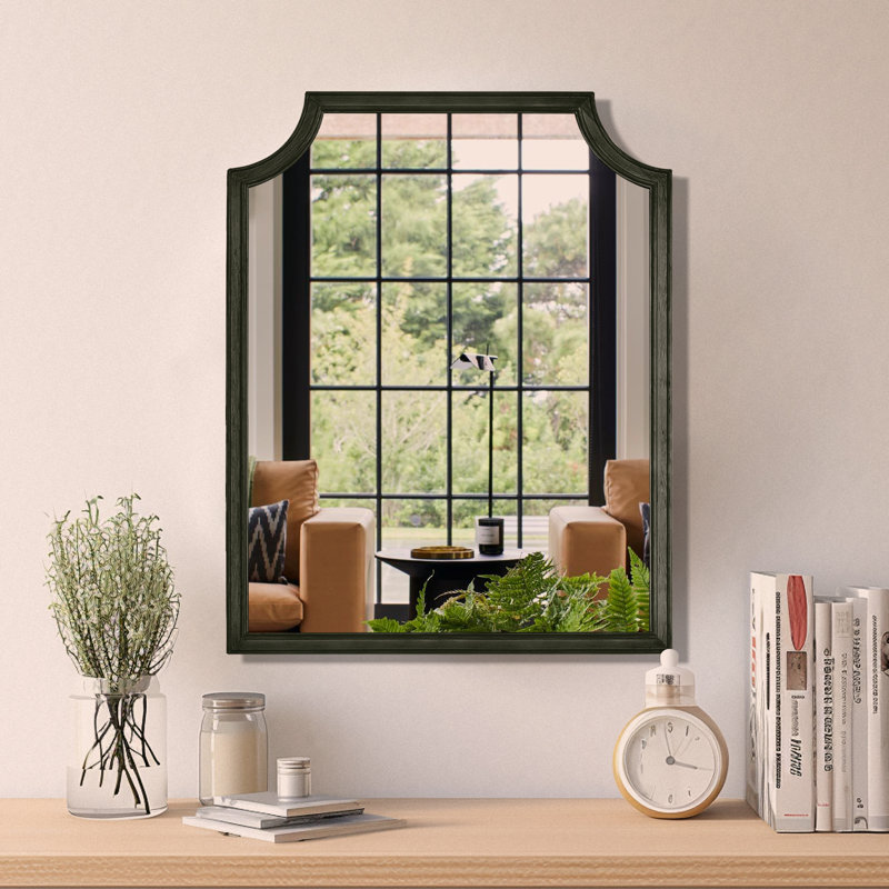 Miroir d'appoint mural, 20 po x 16 po, Noir