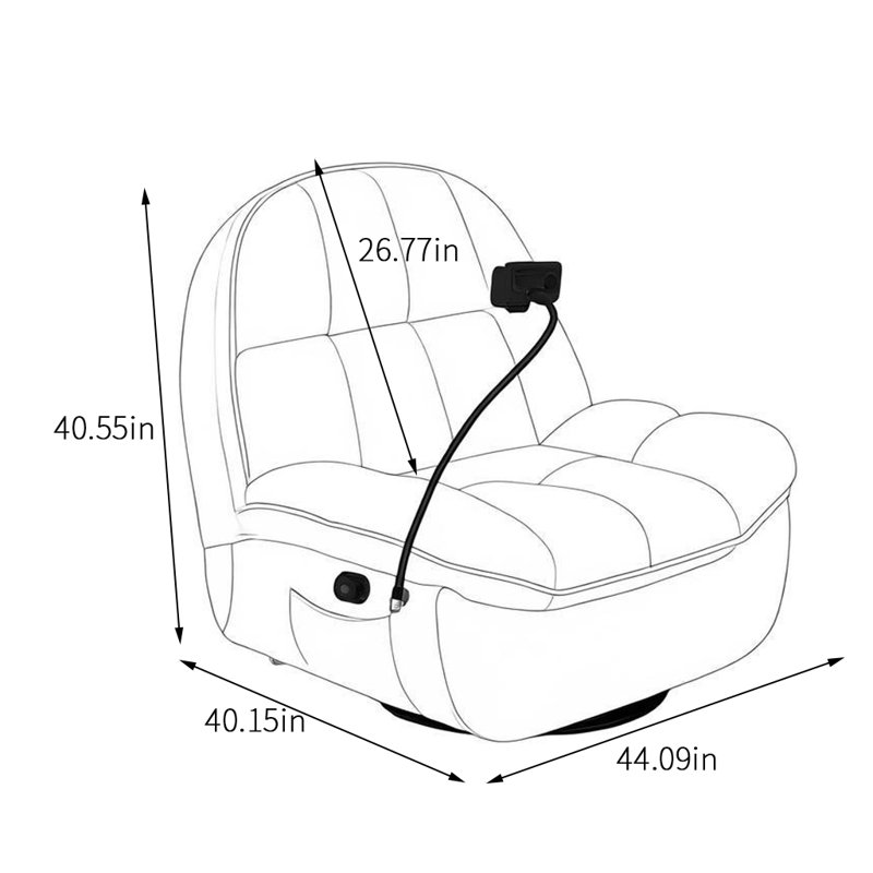 Fauteuil inclinable pivotant en similicuir Talie, Vert