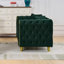 Canapé confortable, causeuse Chesterfield moderne en velours vert de 63 pouces pour la maison