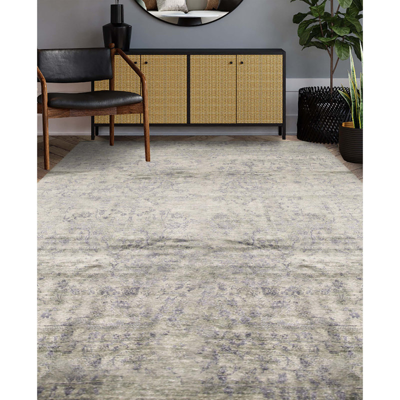 Hand Woven Cotton Oriental Area Rug, Rectangle 8' x 10'2"