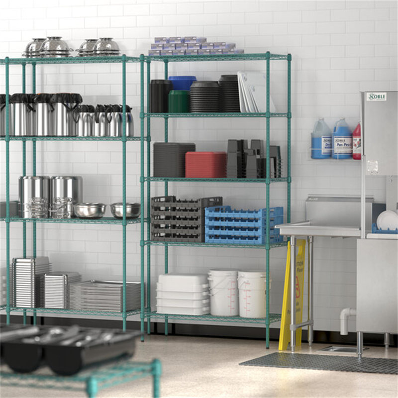 Reggan Shelving Unit, 84" H x 24" W x 18" D, Green
