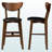 Callista Faux Leather Counter Stool, Black/Walnut 36.17'' H X 18.26'' W X 15.88'' D (Set of 2)
