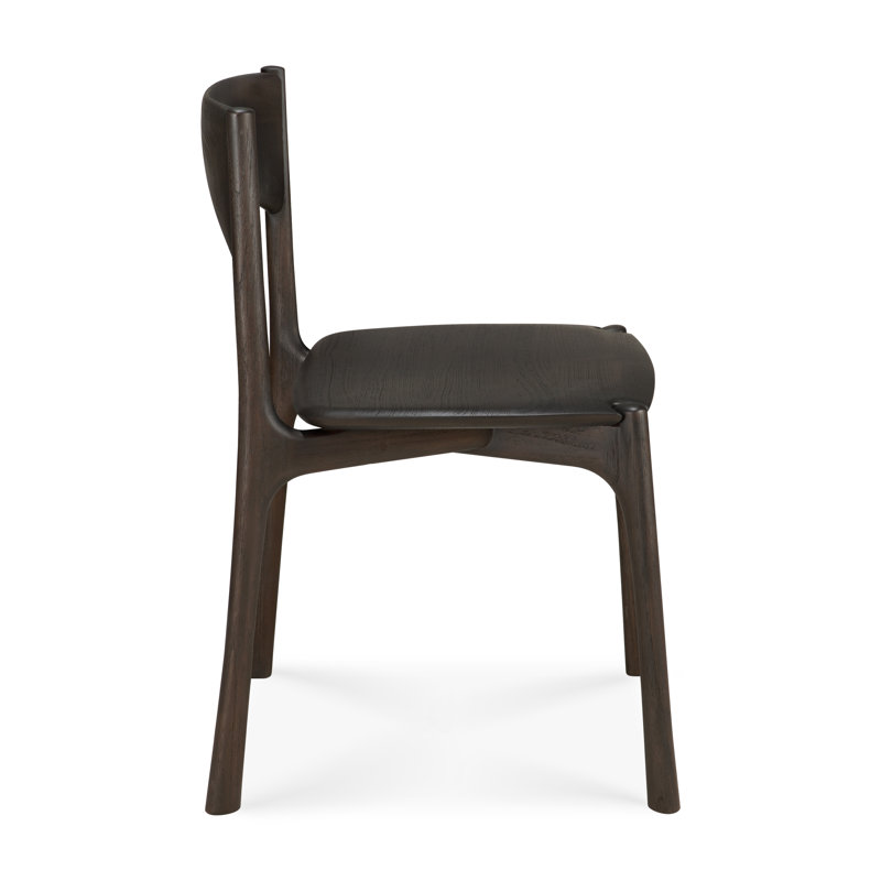 PI dining chair - oak 48/53/79, Dark Brown