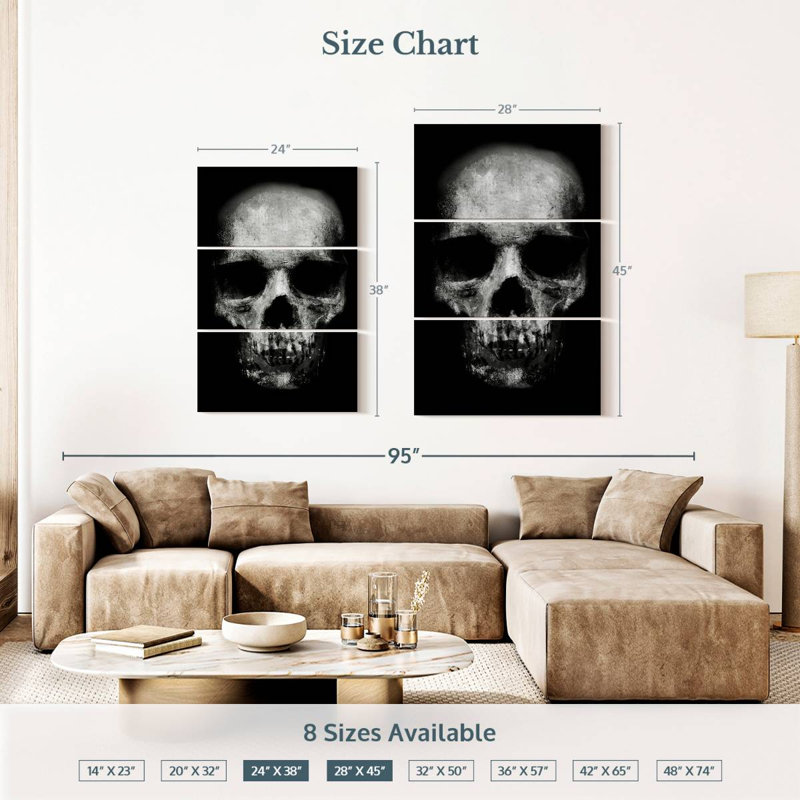 Phantom Skull, 38" H x 24" W