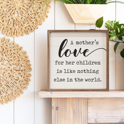 «A Mother's Love For Her Children» - blanc