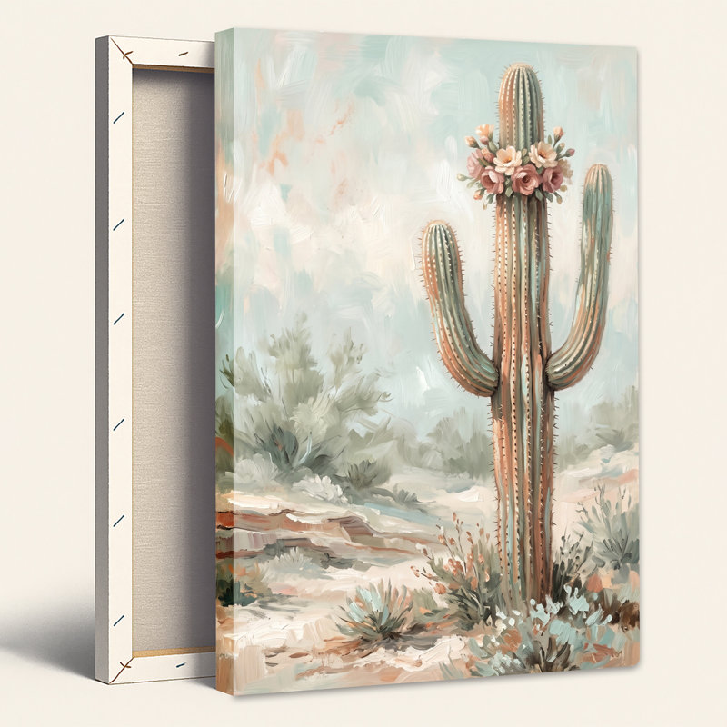 Art mural sur toile Saguaro, H 18 po x l 12 po