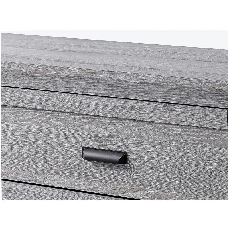 Table de bout de table de chevet 1pc avec deux tiroirs de rangement, Gris