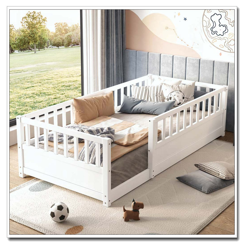 Twin Size Floor bed, Twin, White