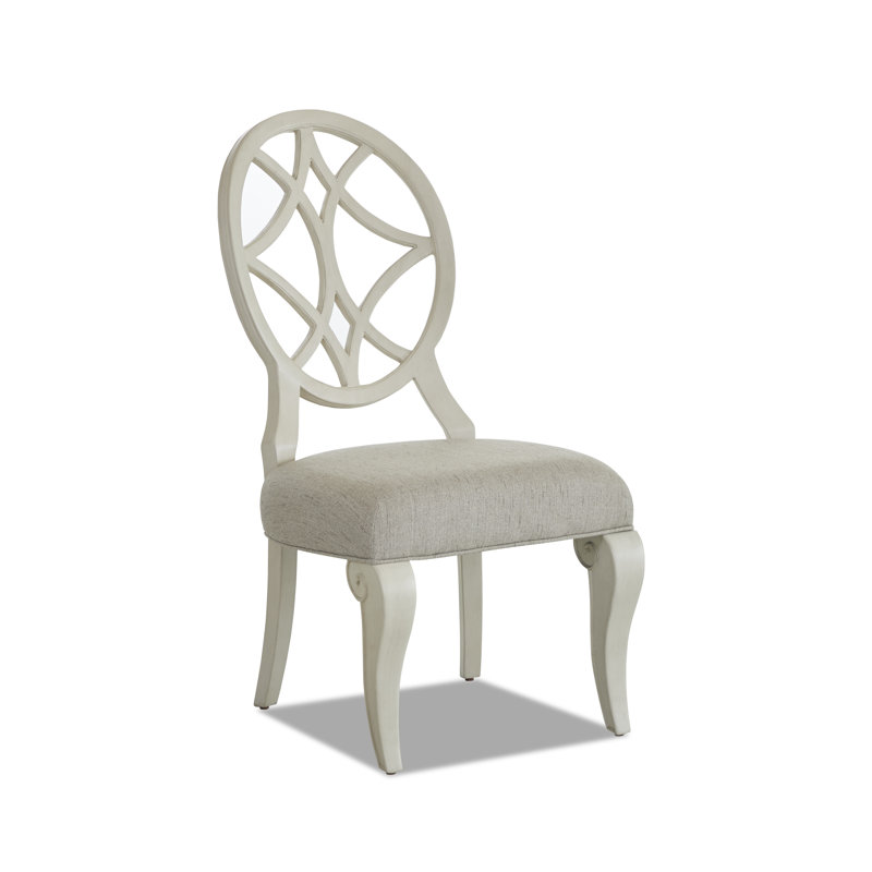 Polyester Blend Accent Chair, Blanc