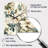 Vintage Flora - Plants Asymmetrical Metal Wall Clock, White Arch Wall Clock Print-104241168
