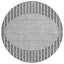 Tapis intérieur lavable rayé rond 8 pi gris
