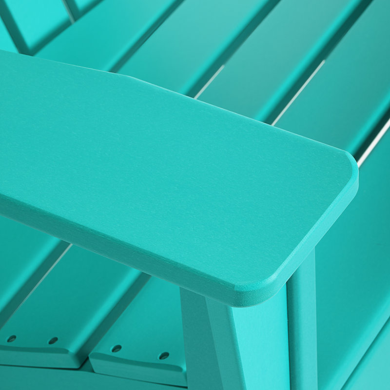 Altura Foldable Outdoor Adirondack Set, Turquoise
