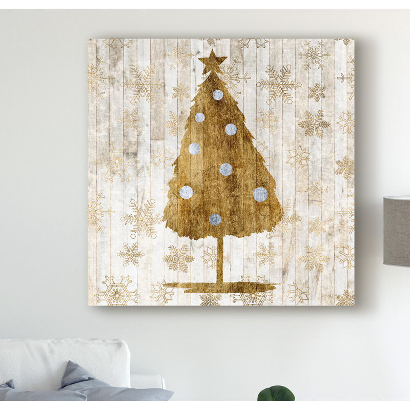 Soph sophistiqué «Christmas I» par Grace Popp, reproduction d'art sur toile tendue, H 18 po x l 18 po x P 2 po