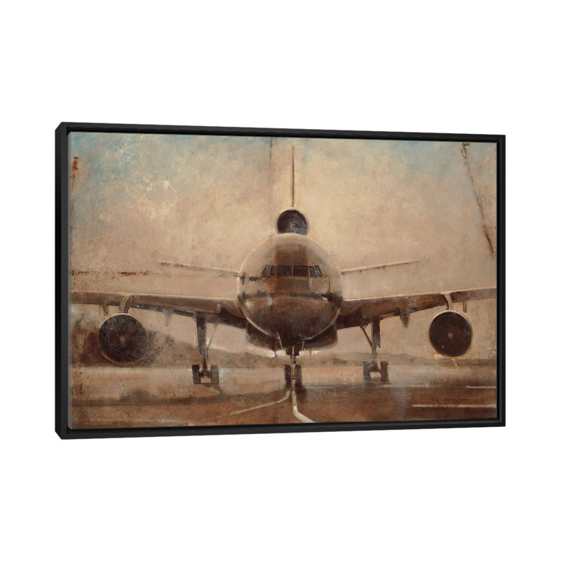 «Tonal Plane» par Joseph Cates, impression sur toile tendue, H 18 po x l 26 po x P 1,5 po, Toile encadrée noire, Pas de tapis