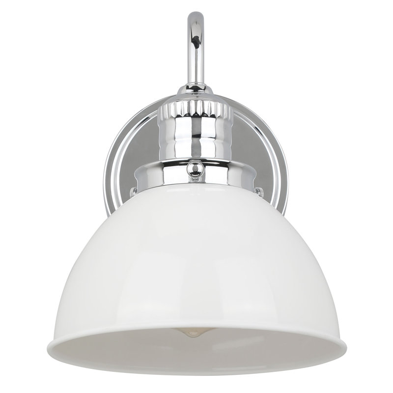 Luminaire de grange à intensité variable à 1 lumière Sumler, Chrome poli