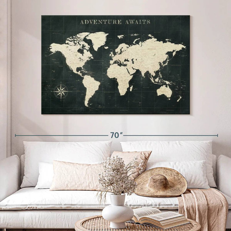 «Adventure Awaits II», punaise World Alvertia, H 34 po x l 51 po