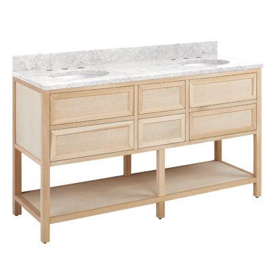 60"" Robertson Double Bathroom Vanity Set with Oval Undermount Sinks -  Signature Hardware, 483631